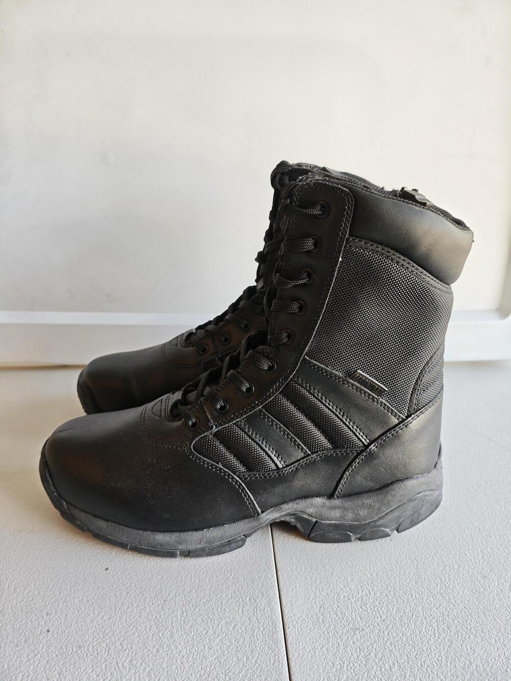 Magnum Boots Mens Size 10 Black Leather Panther 8.0 SZ Tactical Combat Side Zip